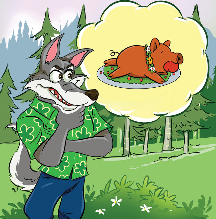 The Three Little Piggies and The Big Bad Wolf's Wonderful Luau