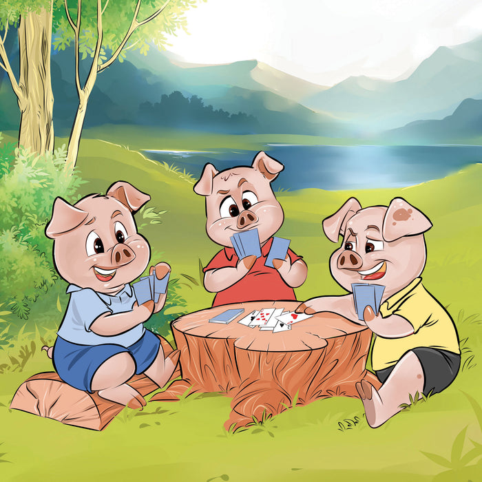 The Three Little Piggies and The Big Bad Wolf's Wonderful Luau